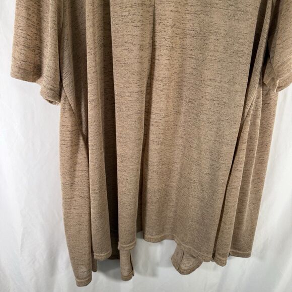 Woman Within Cardigan Women's 4X 34 36 Brown Open Front Linen Blend Short Sleeve - Picture 11 of 11